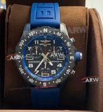 Clone Breitling Endurance Pro Black Face Blue Rubber Strap Swiss Quartz Watch